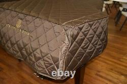 Steinway M Brown Lightweight Quilted Cover Front Logo Model M 5' 7 Side Slits