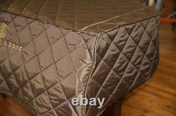 Steinway M Brown Lightweight Quilted Cover Front Logo Model M 5' 7 Side Slits