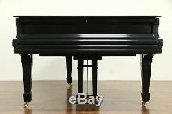 Steinway Model O Antique Ebony 71 Grand Piano, Rebuilt Recently, Bench #32037
