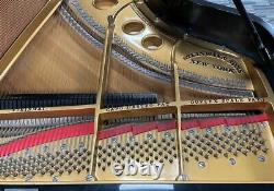 Steinway O 5'10 Grand Piano Picarzo Pianos Satin Ebony Model PLAYER