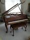 Steinway Piano, Model M Baby Grand, Ltd Edition Satin Chippendale Signed