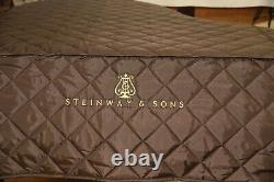 Steinway S Brown Lightweight Quilted Cover Front Steinway Logo Model S 5' 1