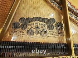 Steinway & Sons Ebony Grand Piano Model A2 Yr 1899 Ivory Keys Made In N. Y. USA