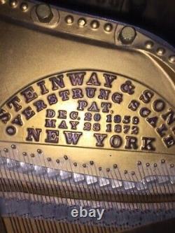Steinway & Sons Model B Grand Ebonized Finish MFG 1881 NYC