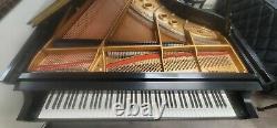 Steinway & Sons Model L in Satin Ebony Beautiful Showroom Condition