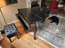 Steinway & Sons Model M 5' 7 professionally restored ebony satin grand piano