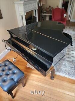 Steinway & Sons Model M 5' 7 professionally restored ebony satin grand piano