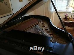 Steinway & Sons Model M Grand Piano, Baby Grand Piano with Bench, Ebony Finish