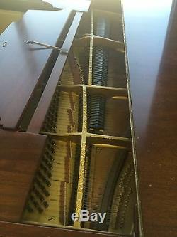 Steinway & Sons Model M Walnut Grand with Bench (100+ years Old) 5' 7