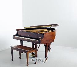 Steinway & Sons S 5'1 155cm 1953 Glossy Walnut Baby Grand Piano with Brass