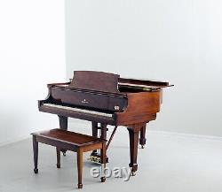 Steinway & Sons S 5'1 155cm 1953 Glossy Walnut Baby Grand Piano with Brass