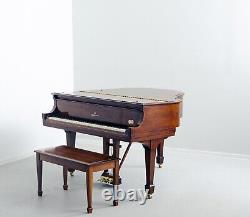 Steinway & Sons S 5'1 155cm 1953 Glossy Walnut Baby Grand Piano with Brass