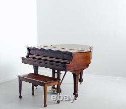 Steinway & Sons S 5'1 155cm 1953 Glossy Walnut Baby Grand Piano with Brass