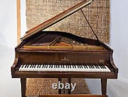 Steinway & Sons S 5'1 155cm 1953 Glossy Walnut Baby Grand Piano with Brass