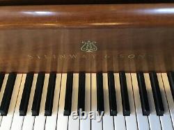 Steinway and Sons, Model M, Louis XV, Satin Walnut, 5 7 Grand Piano, 1978