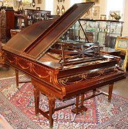 Stunning Rosewood & Satinwood Inlaid Model B C. Bechstein Grand Piano Circa 1908