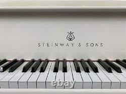 Truly Magnificent Steinway Baby Grand Piano model M In Gloss White Made In 2013