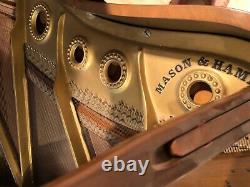 VTG Mason And Hamlin Baby Grand Piano Model B # 72232 Walnut with original Bench