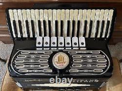 Vintage Titano Accordion Made in Italy, Black model Grand, 120 bass, 41 keys