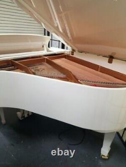 White Gloss Knabe Grand Piano withPianoDisc Prodigy Player System