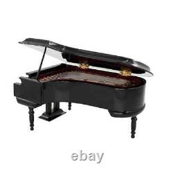 Wooden grand piano model with stool mini instrument 1/12 miniature